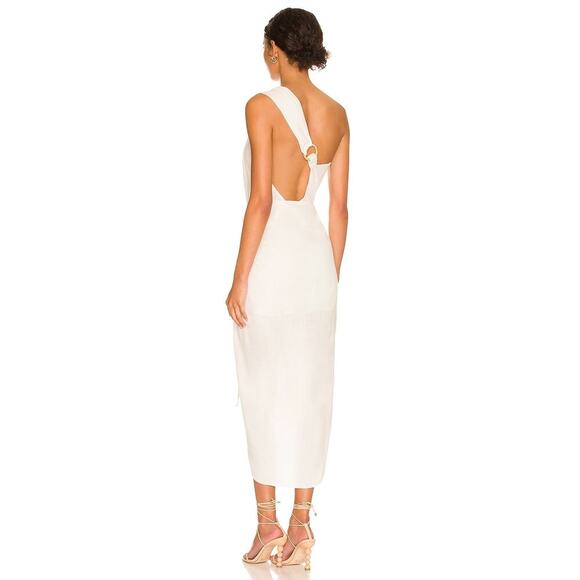 Chic White One-Shoulder Maxi Dress - Picture 2 of 11